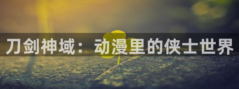 acg动漫下载官网：刀剑神域：动漫里的侠士世界